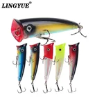 LINGYUE приманка поппер, жесткая рыболовная приманка, топвотеры, воблеры 7 см, 10 г, приманка, искусственная кренкбейт, качели, вибрация, Япония, Джеркбейт, рыба