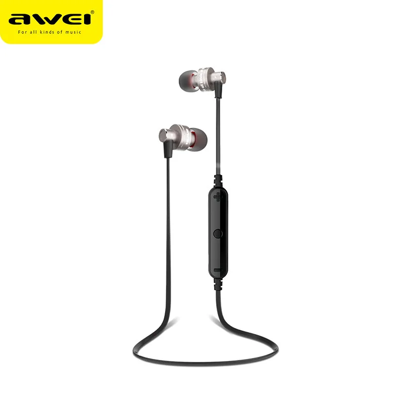 AWEI A990BL спортивные bluetooth наушники вкладыши мини стерео с микрофон HiFi для Iphone huawei - Цвет: Gold