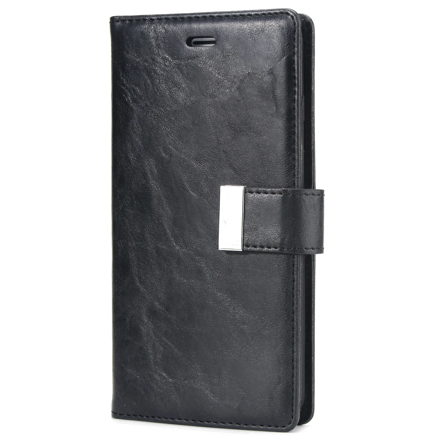 Black Винтаж кожаный бумажник чехол для samsung Galaxy Note 10 9 8 5 S8 S9 S10 плюс S10E S6 S7 край A3 A5 A7 чехол с откидной крышкой на магните - Цвет: Black