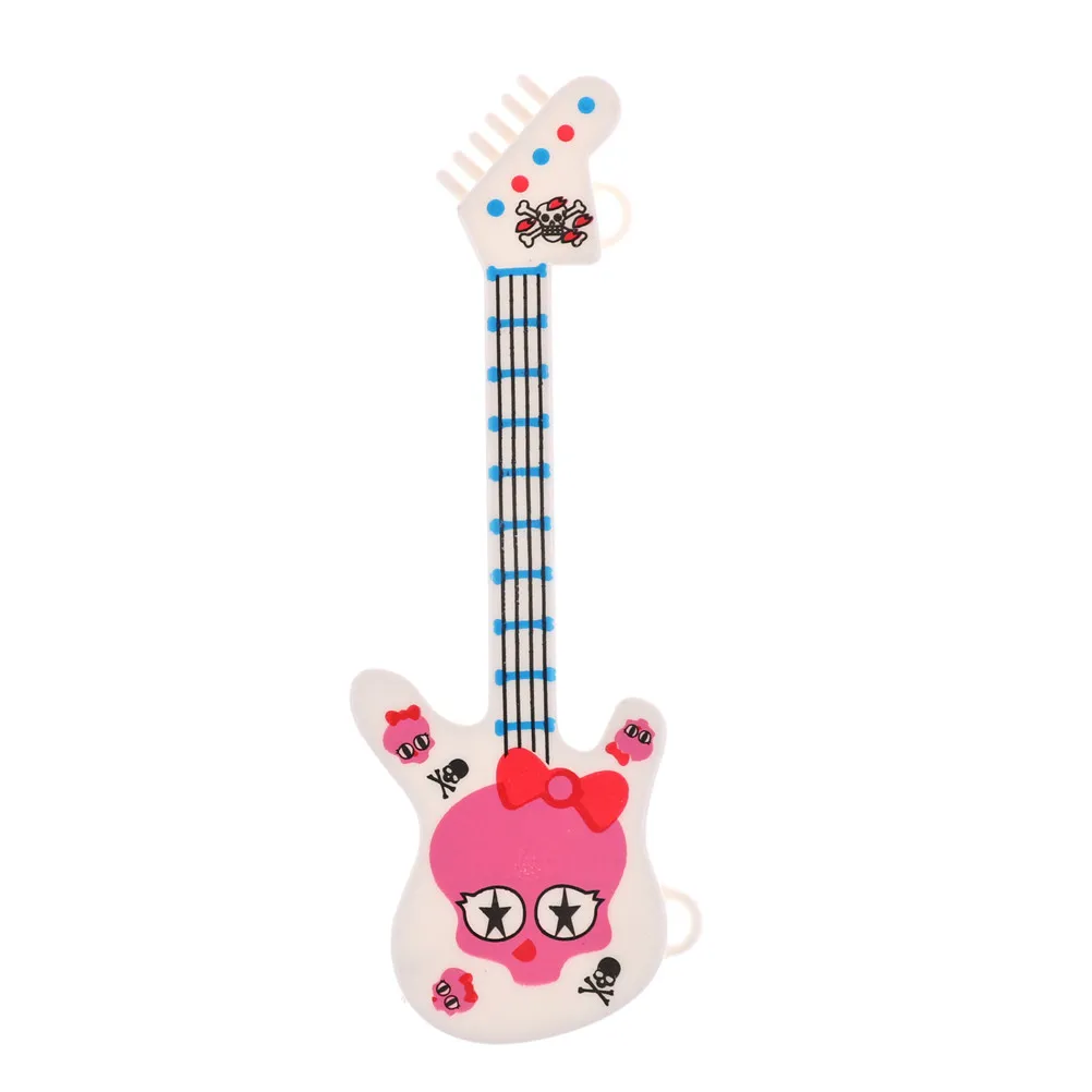 

1 Pc Mini Fashion Cool Dollhouse Miniature Musical Guitar for Girls Dolls Accessories Christmas Children's Day Gifts