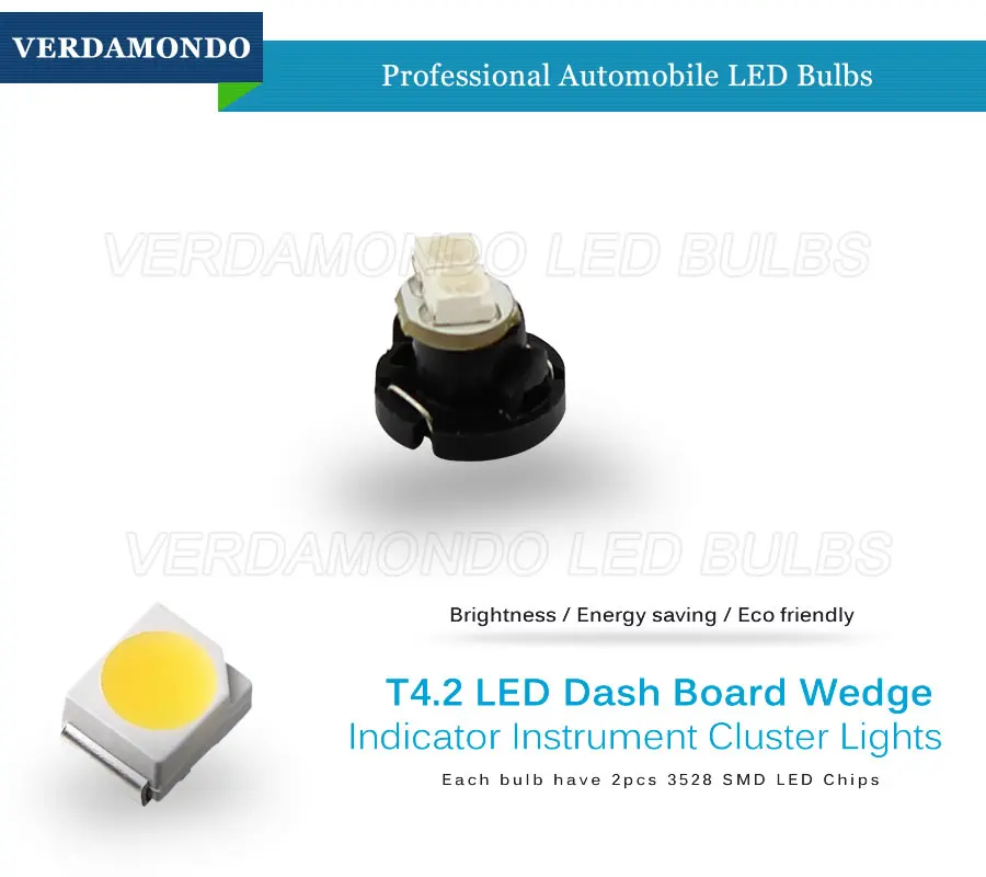 6 шт T4.2 2SMD 1210 3528 Автомобильный светодиодный панель метр Панель светильник лампы