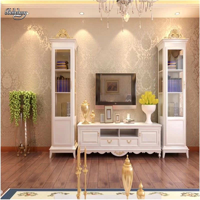 3D стереофонические обои из нетканого материала европейские бежевые видеообои