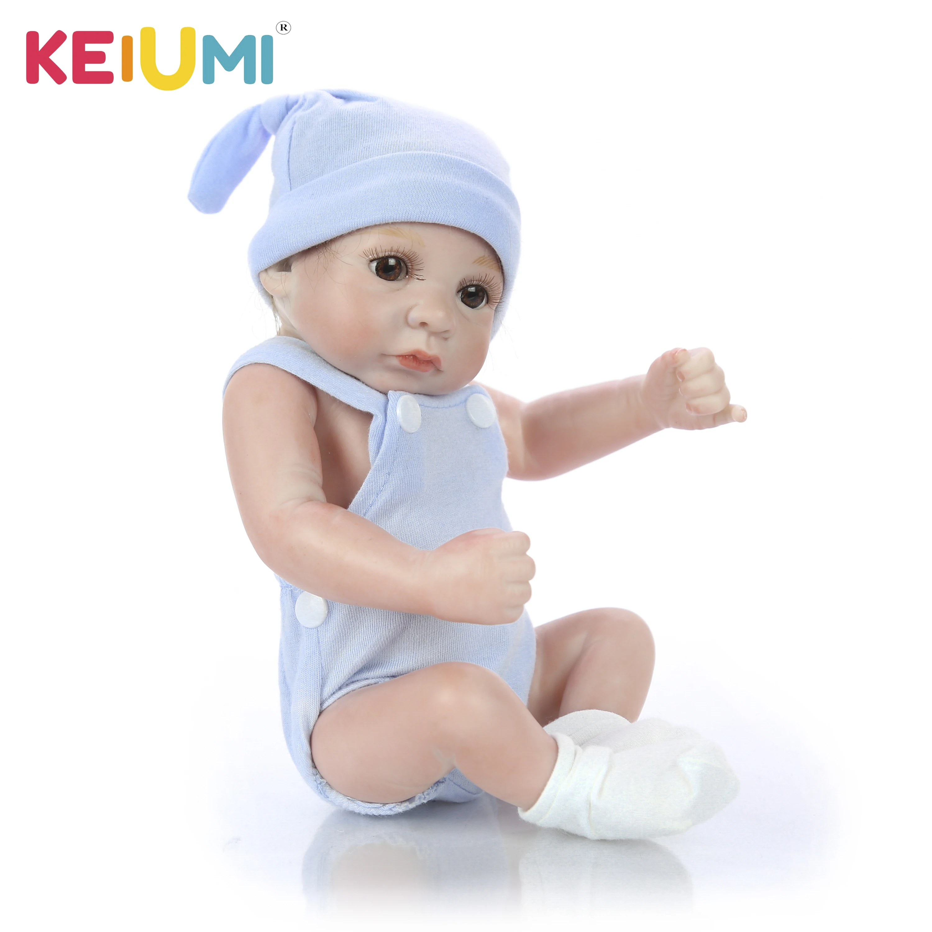 Миниатюрная 11 дюймовая кукла KEIUMI Новорожденные полностью силиконовая виниловая