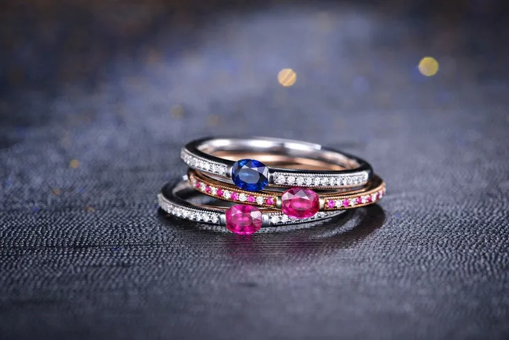 ZOCAI стиль кольцо Au750 18 K розовое золото 0,26 CT сертифицированные, подлинные рубиновые кольца сапфировое