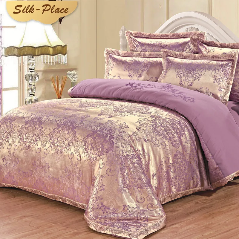 &quotSILKPLACE&quot Роскошные шелковые постельные принадлежности Вышивка Постельное