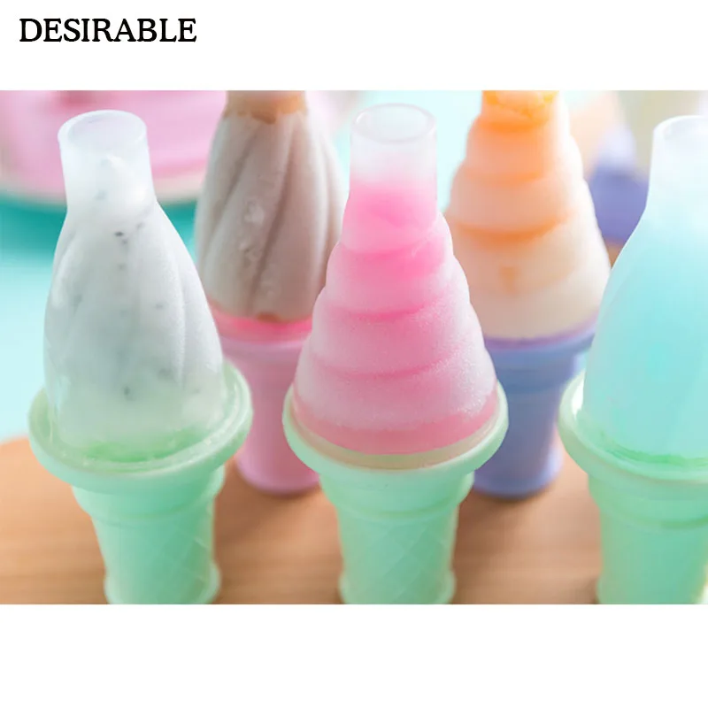 Желаемая креативная форма для мороженого в виде конуса 4 шт./компл. с основанием