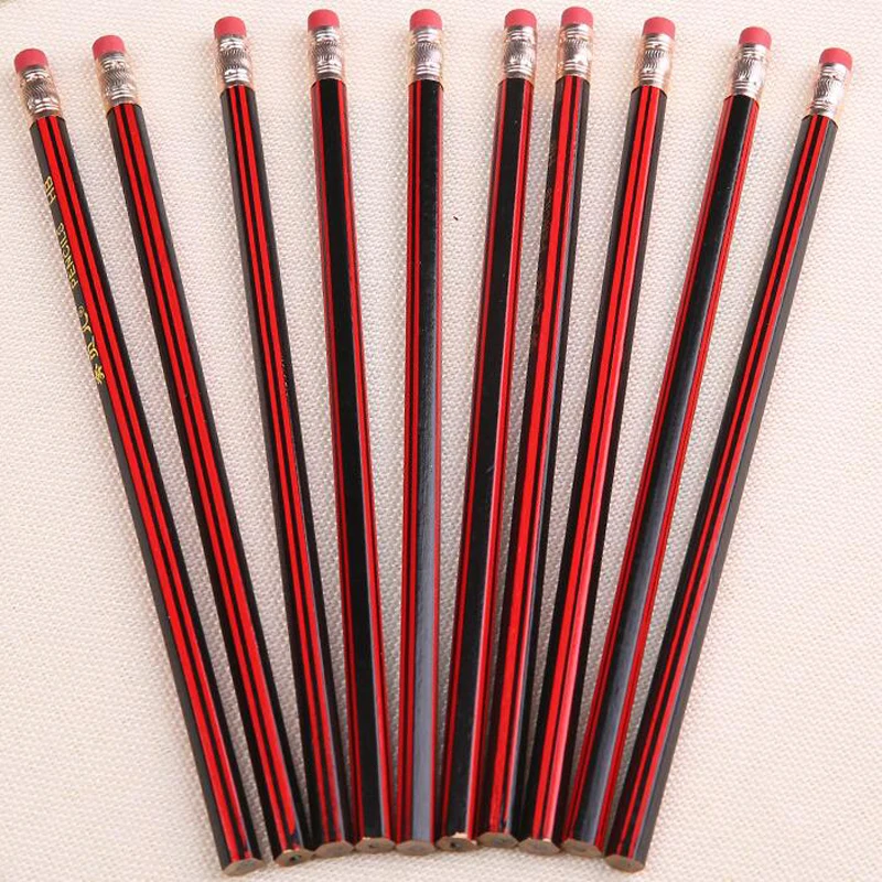 Новые простые классические шестиугольные HB деревянные свинцовые карандаши для