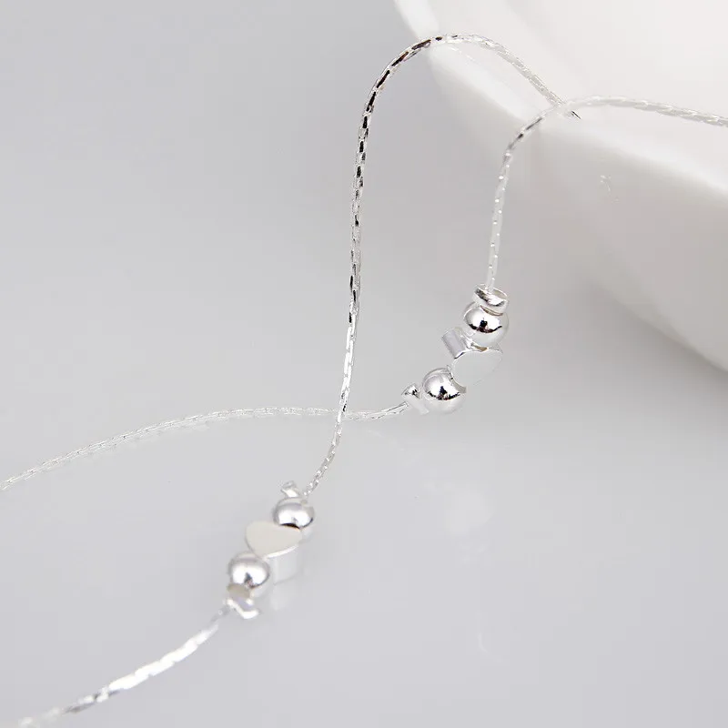 Женский элегантный браслет на лодыжку с двойной любовью цепочка сексуальные