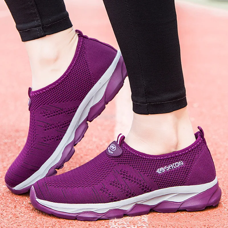 

Women Air Mesh Flats Breathable Casual Sneakers Running SHoes Women Sport Ladies Shoes Platform Slip On Shoes Walking Loafers