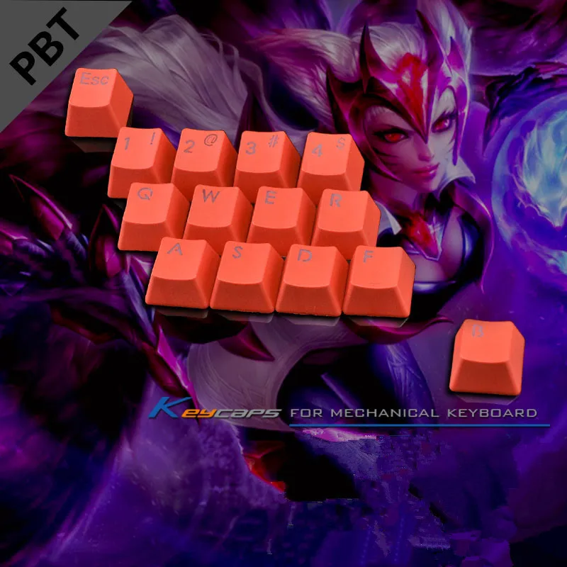 PBT Keycaps с подсветкой LOL 14 Keyset клавишные колпачки пульверизатором для Cherry MX