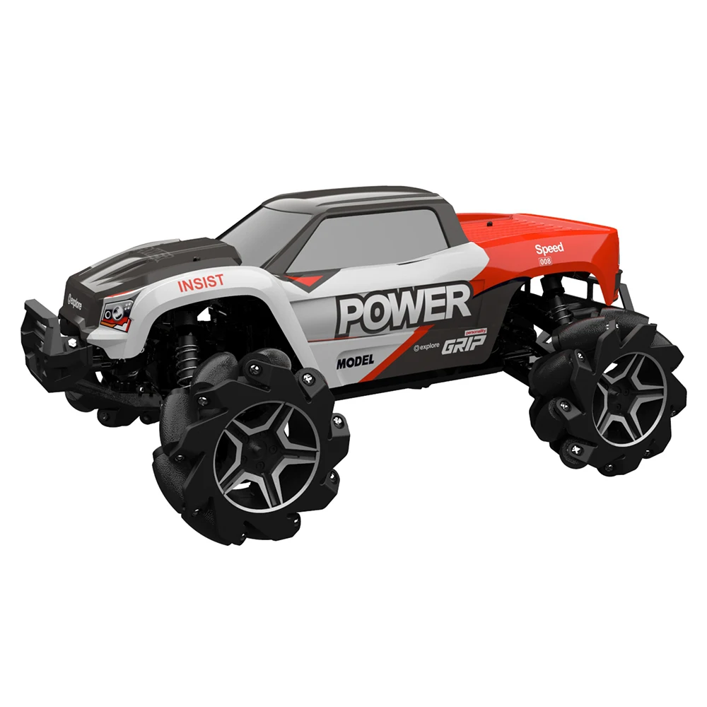 1/12 RC автомобиль 4 мотора 4WD трюк дрейф скалолазание автомобиль Высокая скорость Mecanum колеса RC внедорожный автомобиль подарок на день рождения для ребенка мальчика - Цвет: Красный