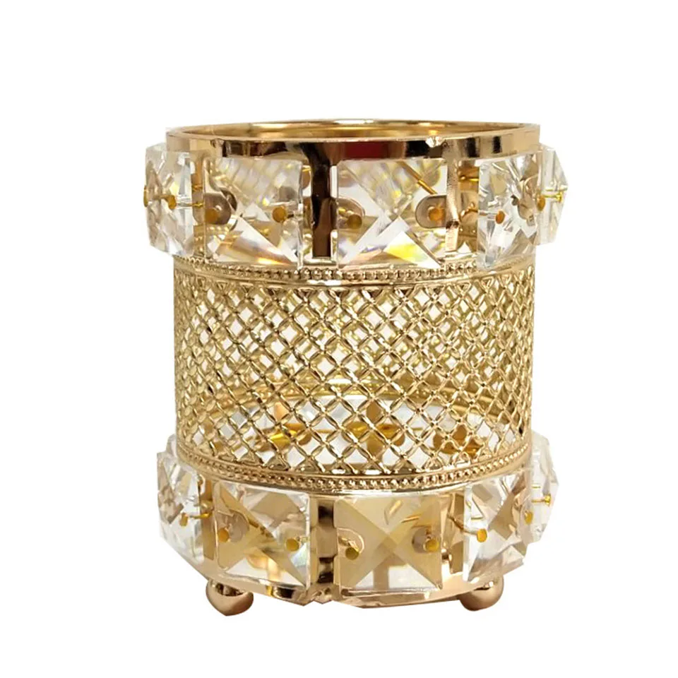 Makeup Organizer 3 Msjo Makeup Organizer European Crystal Design Cosmetic Brush Makeup Holder Pencil Bucket Pen Storage Rack Container Storage Box - Цвет: Makeup Organizer 3