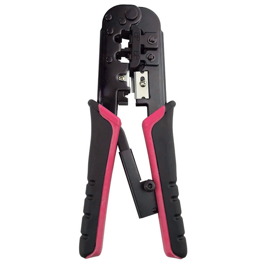 Red Black Handle Многофункциональные обжимные плоскогубцы 190*75*23 мм обжимной инструмент для зачистки проводов RJ45 RJ-12 RJ11 сетевые инструменты Cat5 Cat6 - Цвет: Red Black Handle