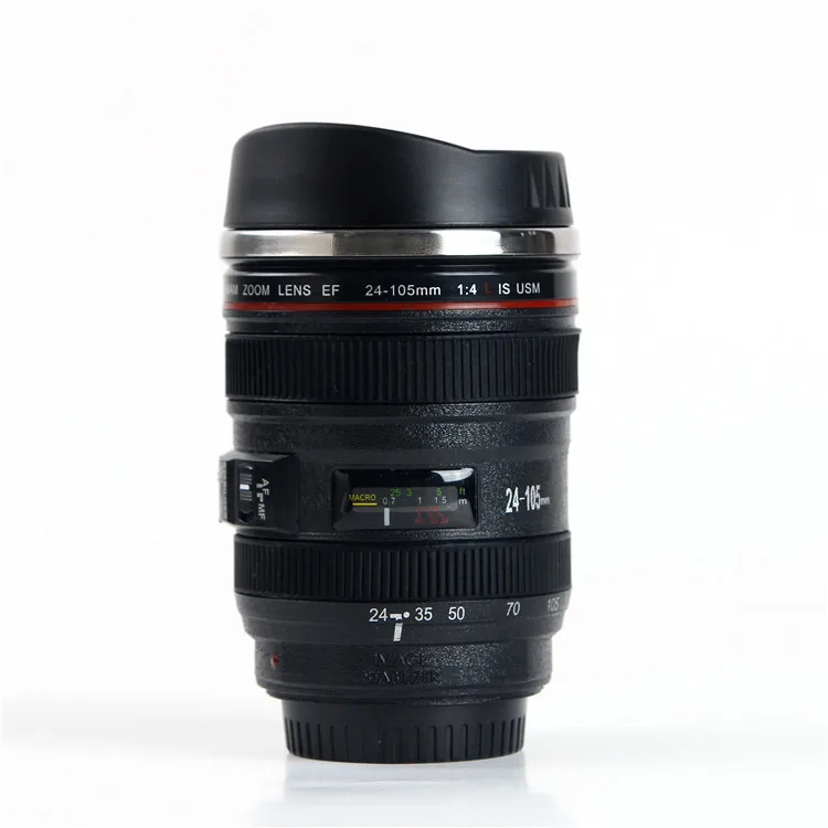 400 мл Новый Дизайн из нержавеющей стали Камера EF24-105mm объектив чашку 1:1 масштаб Caniam