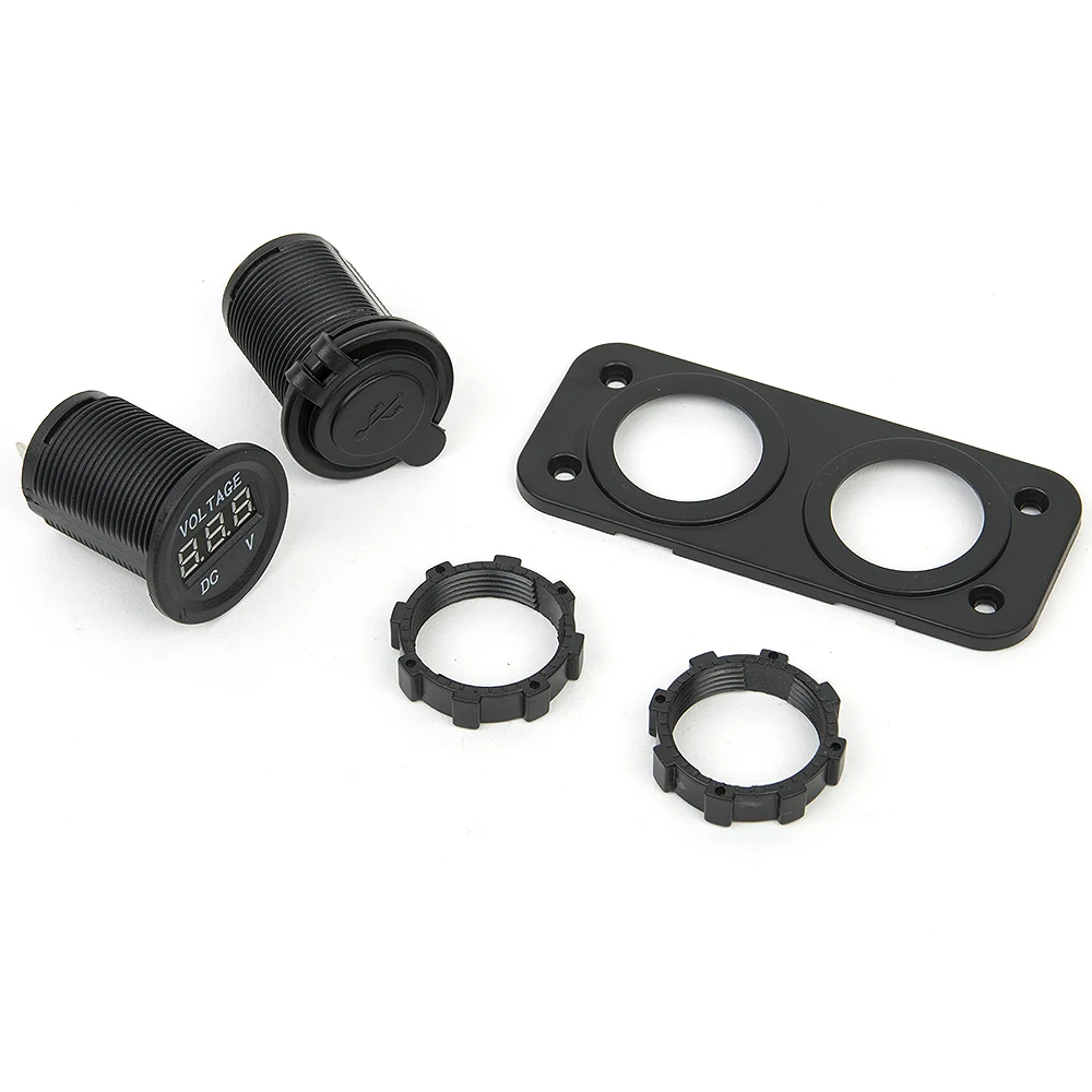 KWOKKER 12 В светодиодный двойной USB порт автомобильное зарядное устройство с DC