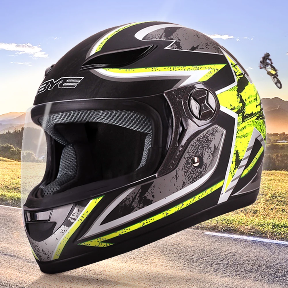 BYE мотоциклетный шлем Полнолицевой шлем дышащий Capacete Da Motocicleta ABS шлем для верховой езды мотоциклетный шлем для мотокросса Cascos Para