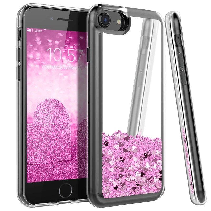 Роскошный чехол Yokata для iPhone 6 7 8 plus с жидким блеском и зыбучим песком зеркальный