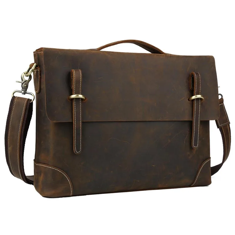 Роскошный итальянский кожаный портфель для мужчин сумка-мессенджер на плечо 14