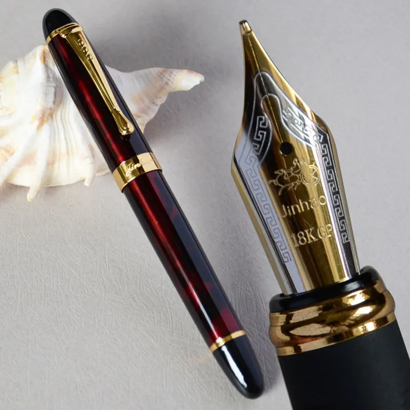 JINHAO X450 фиолетовый и золотой 0,7 мм перо с широким основанием авторучка черный синий красный розовый фиолетовый 22 цвета на выбор - Цвет: Pen as picture show
