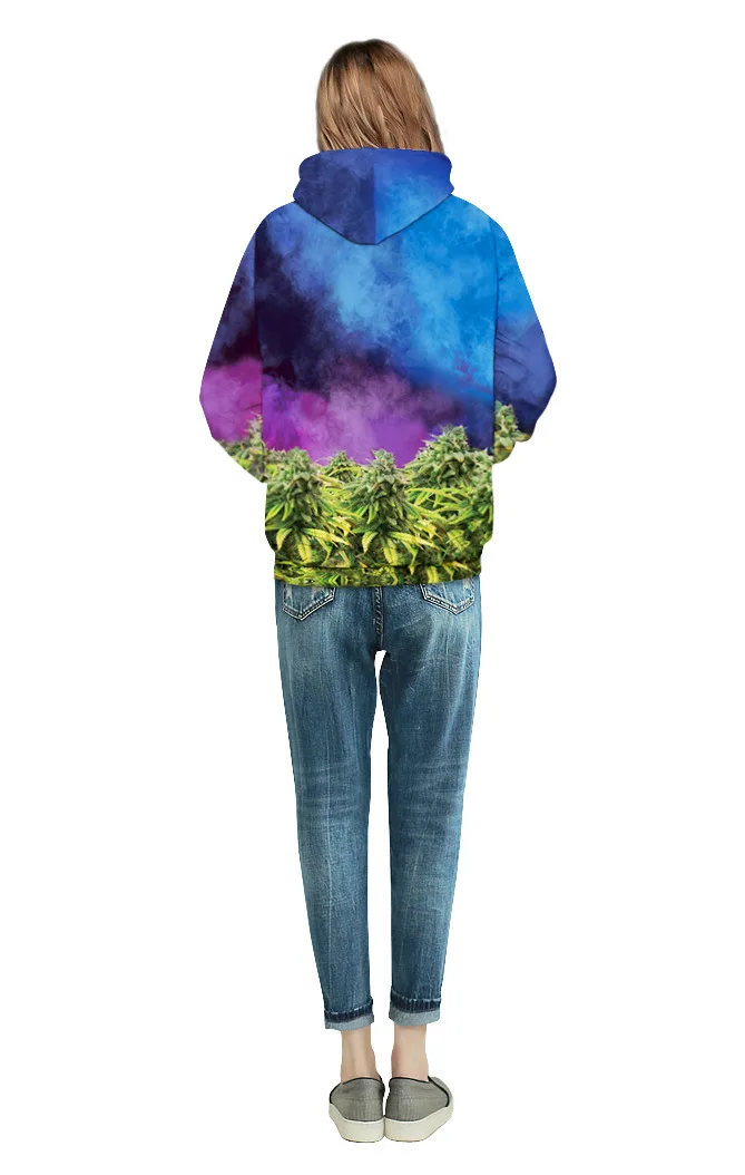 3d Prited Hoodies And Sweatshirts Woman Long Sleeve Hoody Women Autumn Femmes Cannabis Leaf Cat Digital Prints Hoodie | Мужская одежда