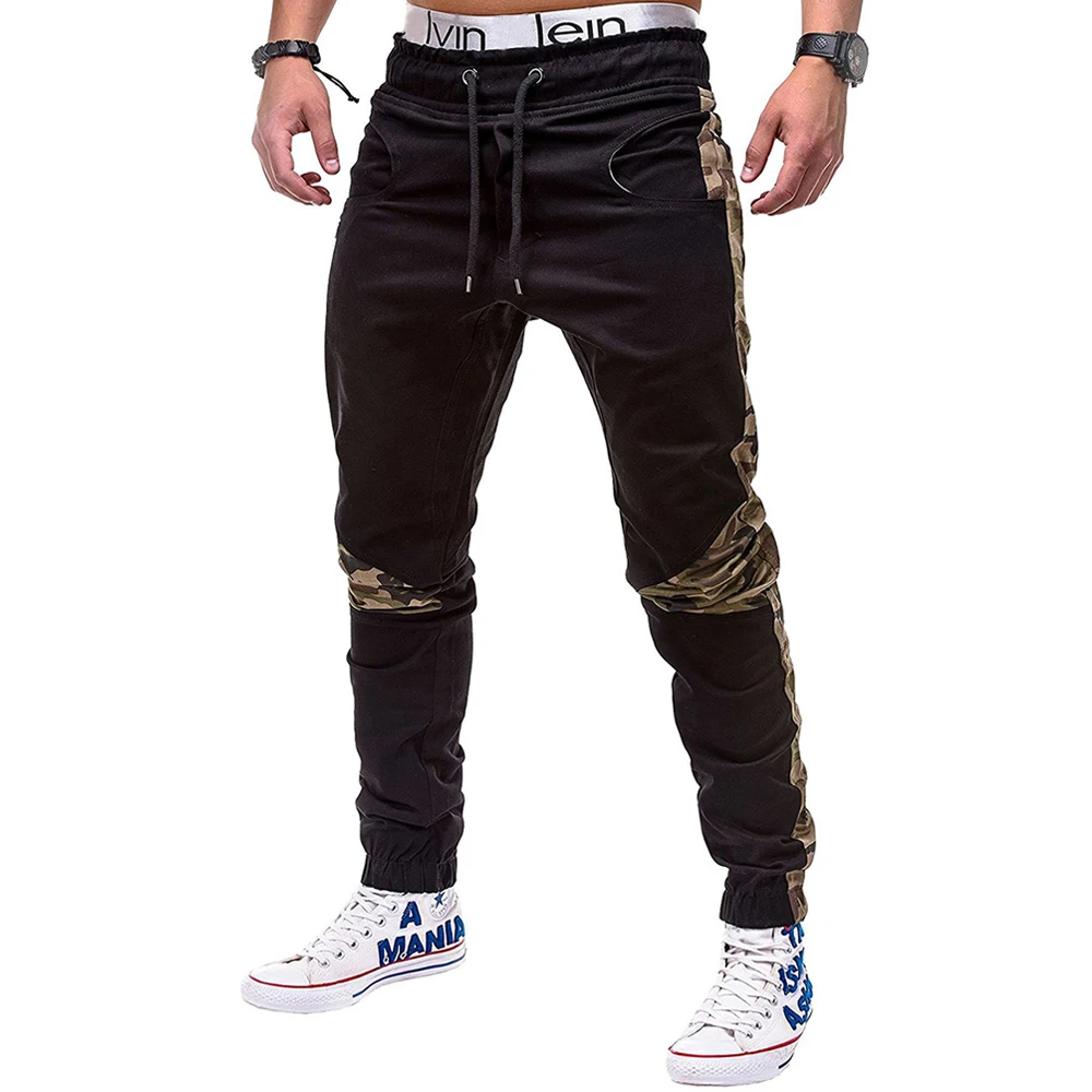 Брендовые мужские штаны в стиле хип-хоп шаровары для бега брюки 2018 камуфляжные