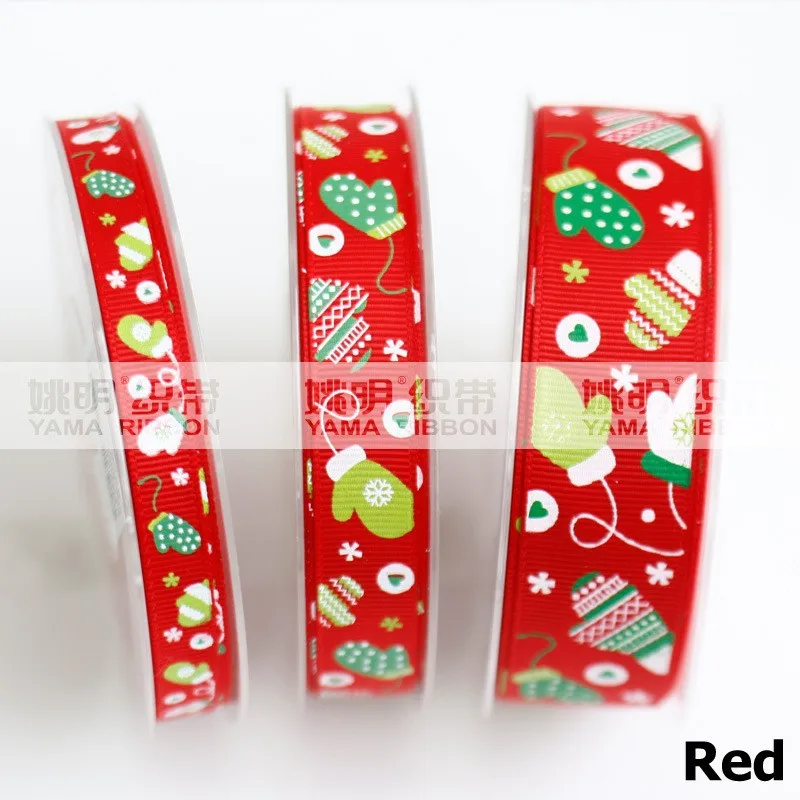 [IuBuFiGo] 3/"(9 мм) с Рождеством Санта ленты X'mas Grpsgrain ленты для украшения 10y