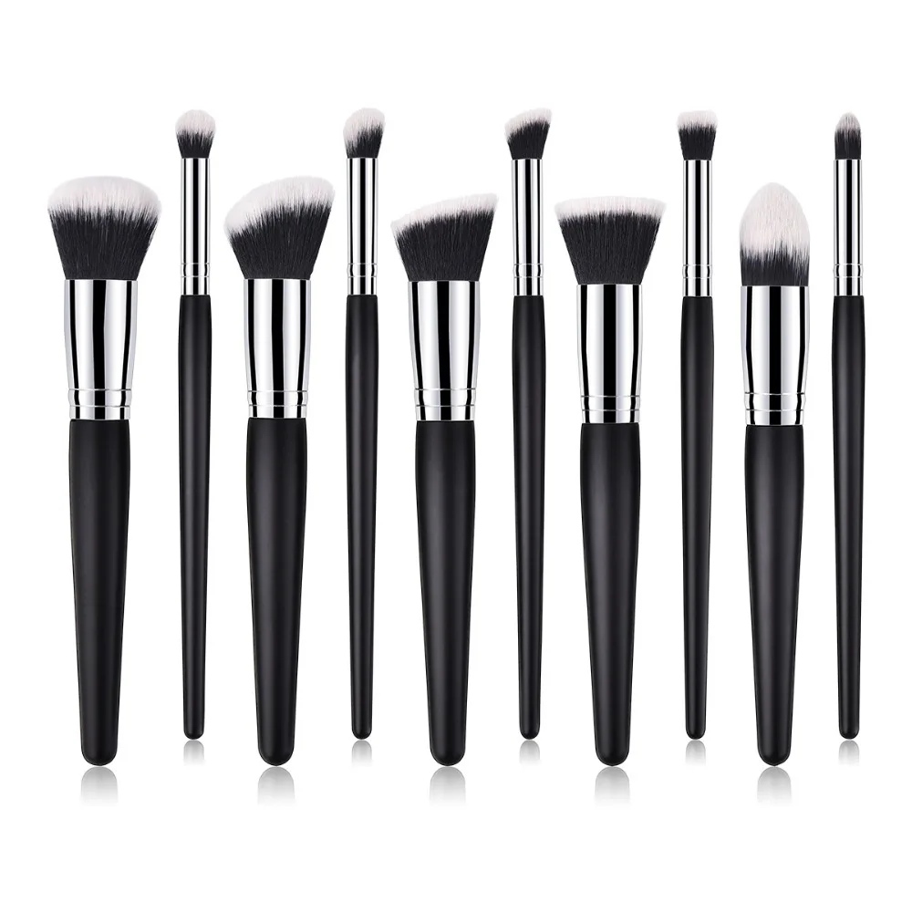 10 шт. набор профессиональных кистей для макияжа жидкого тона пудры