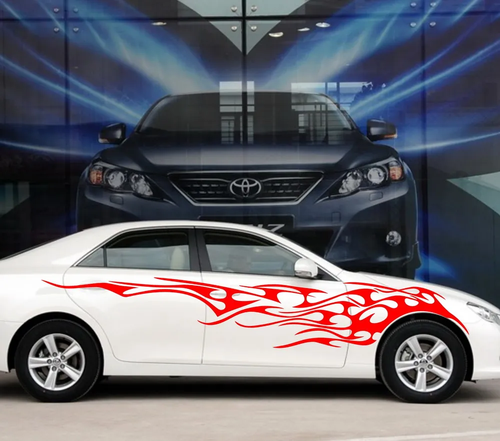 Автомобильные наклейки Flame Blaze Racing Hot Fire 132 ''для Reiz Mark X Camry виниловые на боковые