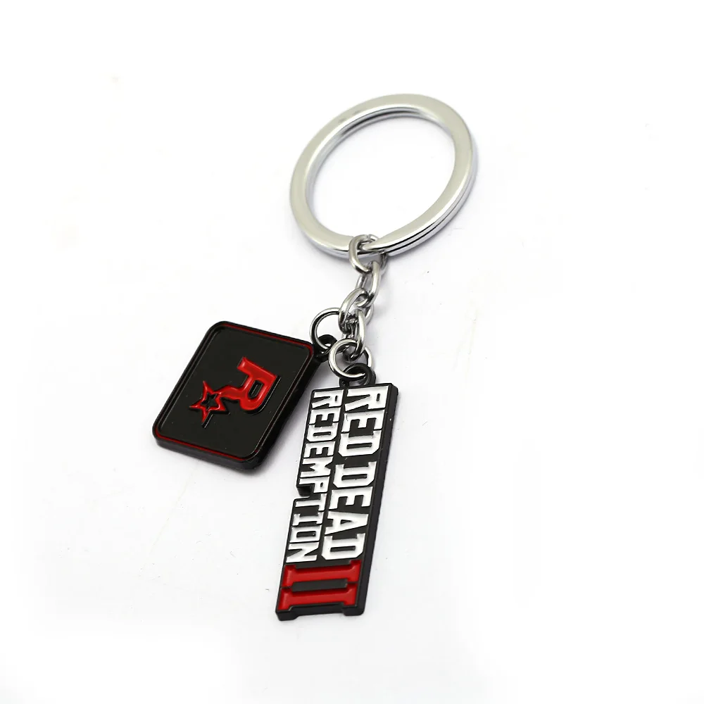 J Store 12 шт./лот оптовая продажа брелок для ключей Red Dead 2 с металлической подвеской R