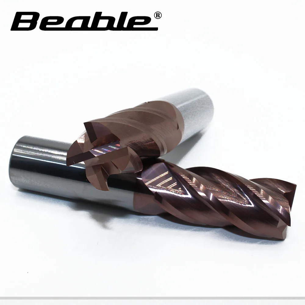 Beable tools фрезы meta 20*20*40*100 4 канавки торцевые карбида HRC55 инструменты для фрезерного