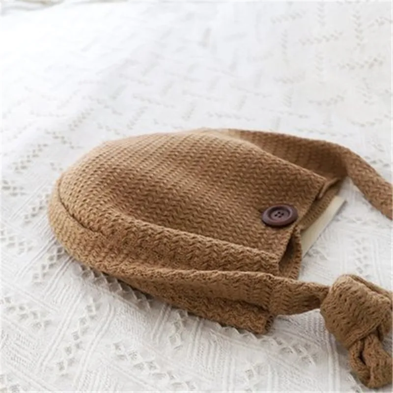 

Japanese Style Cotton Fabric Knit Hobos Women Handbags New Woven Casual Shoulder Bag Large Capacity Ladies Casual Tote Bag