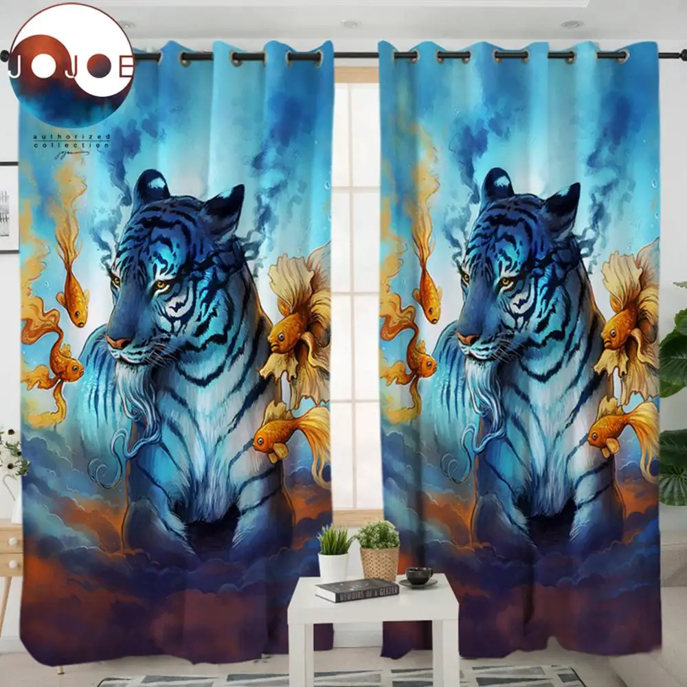 Dream by JoJoesArt шторы для гостиной психоделические животные Тигр Роскошная