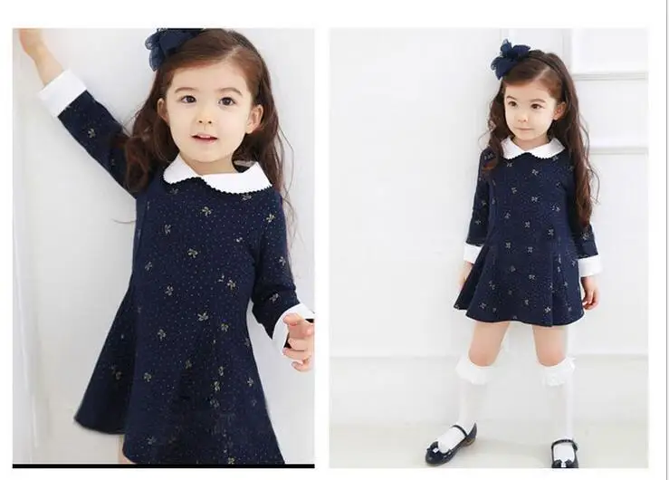 Детская одежда в Корейском стиле весенне-осенне-зимняя детская платье принцессы