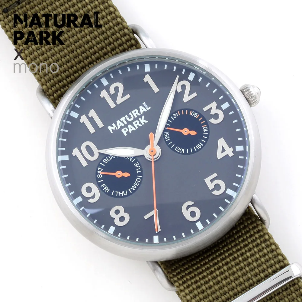 NATURAL PARK Mens Watches Top Brand Luxury Men's Quartz Watch Waterproof Sport Military Watches Men Nylon relogio masculino