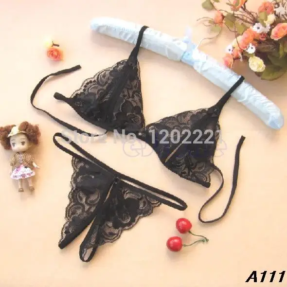 

A111 2014 fashion 2pcs/set New sexy lingerie Open Chest Bra + Underwear lace gather slim suit CYM9070 dress