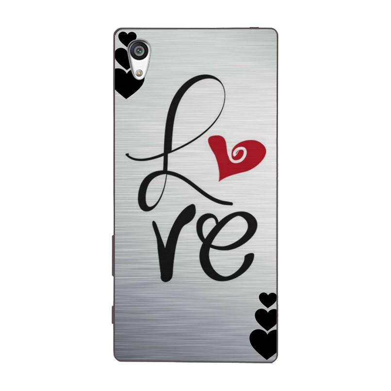 Love Heart Shape Lucky Pattern Printed TPU soft case Cover For Sony Xperia Z Z1 Z2 Z3 Z4 Z5 compact Premium shell Coque |