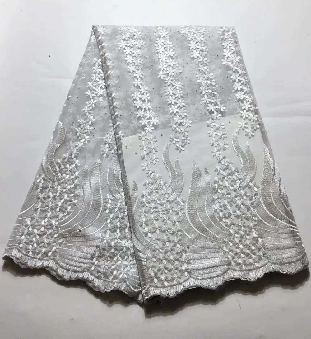 Бесплатная доставка Оптовая цена 5 ярдов африканская сетка кружева с вышивкой