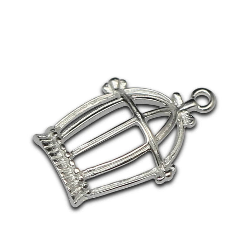 

Pure 925 Sterling Silver Crown Charm Cut Out Crown Pendant Open Crown Charms for DIY Necklace Making ID36307