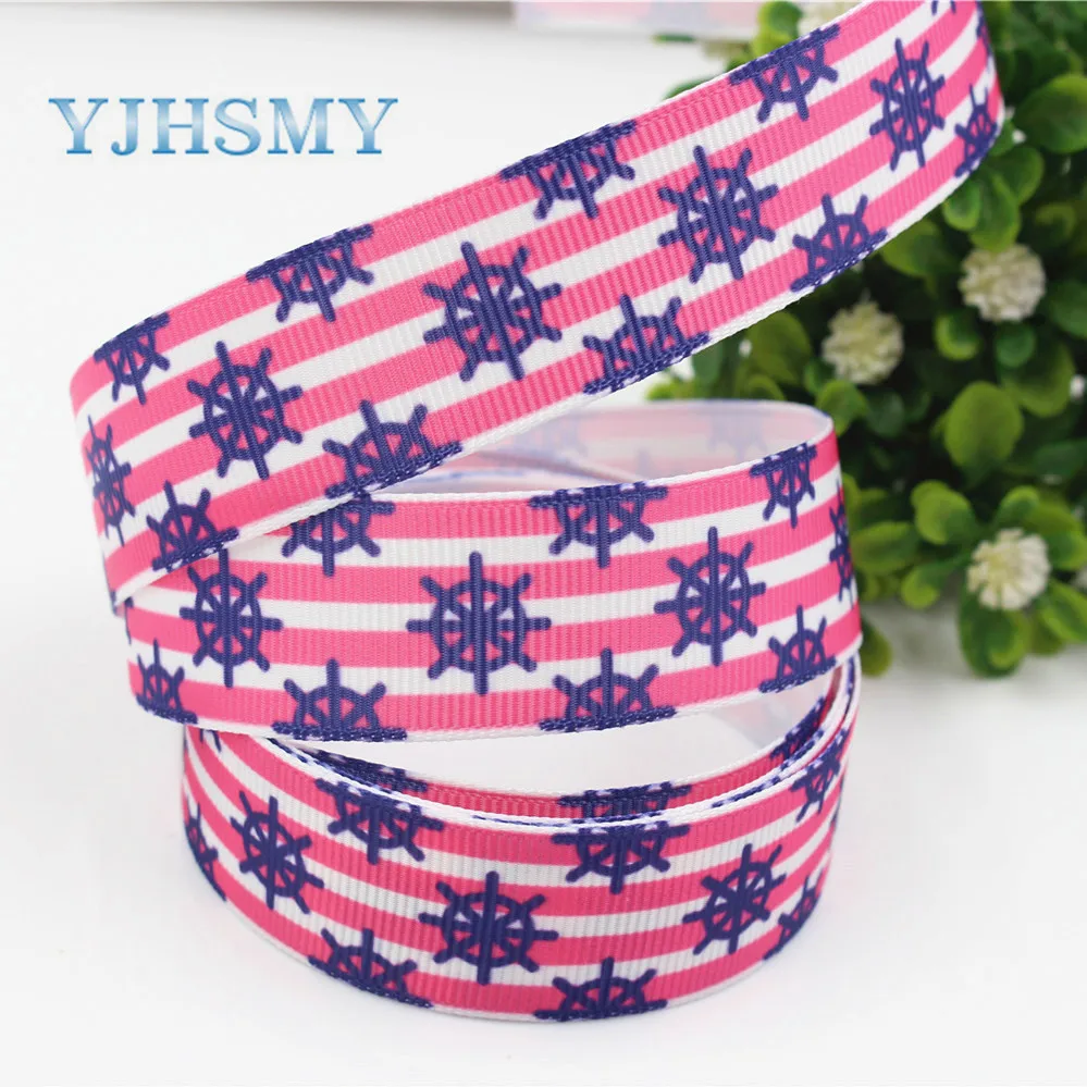 YJHSMY H-17506-186 22 мм 10 ярдов Мультяшные ленты термопечать grosgrain Свадебные аксессуары DIY