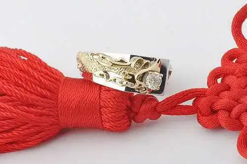 0 25 карат чистое золото 14K кольцо дракона персональное имитирующее бриллиантовое