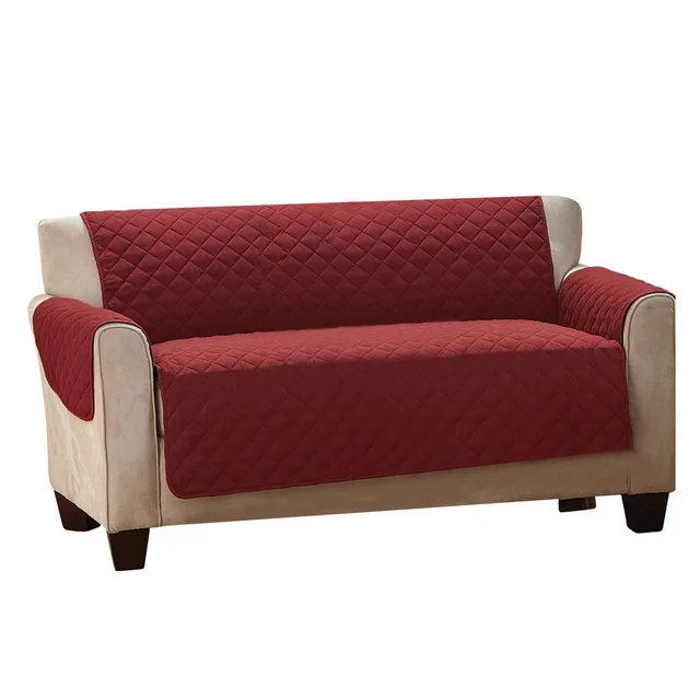 Wine red Petshy покрытие дивана для животных Подушка для собак кошек матрас кровать мебель диван протектор Водонепроницаемый коврик для собак 1/2/3 место ПЭТ автомобильные подушки сиденья - Цвет: Wine red
