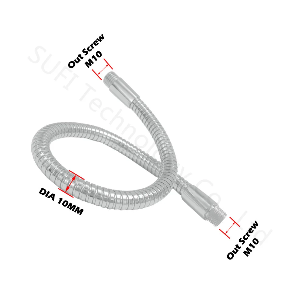 Светодиодный настольный шланг диаметр 10 мм с наружным винтом гусиная шея M10