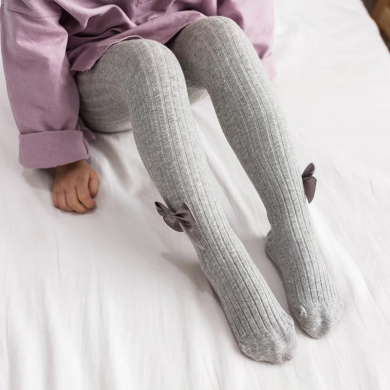 2-12 Years Spring and Autumn New Pure Cotton Baby Pantyhose Baby Girl Tights Stockings Butterfly Knitwear Children's Pantyhose