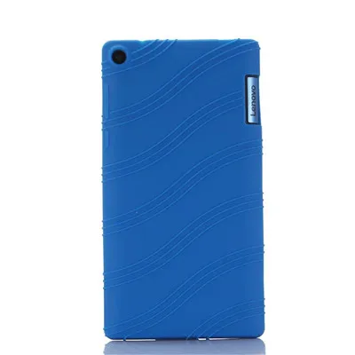 Синий Силиконовый чехол для lenovo Tab 3 730 730f 730m 730x TB3-730F TB3-730M 7,0 мягкий защитный корпус для lenovo Tab3 7,0 TB3-730 - Цвет: Синий