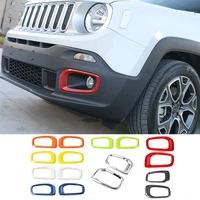 shineka exterior accessories for jeep renegade abs car front fog light lamp decoration cover sticker for jeep renegade 2016 2018