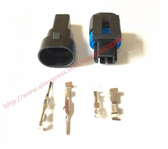 20 Set Delphi GM 2 Pin Female And Male Auto Sensor Connector  Automotive Plug Socket 12162195 12162193