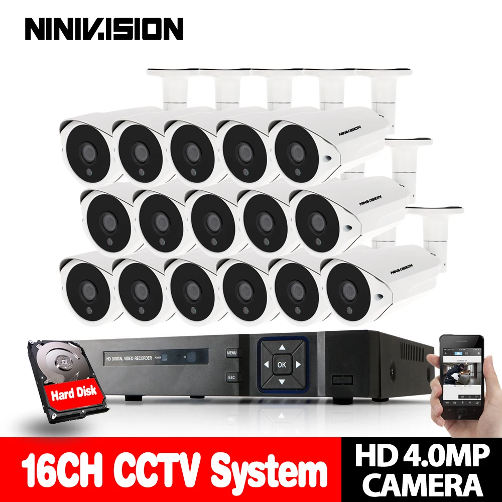 Домашняя 16CH CCTV DVR система AHD 4MP 4 0 мегапикселя усиленная ИК камера безопасности