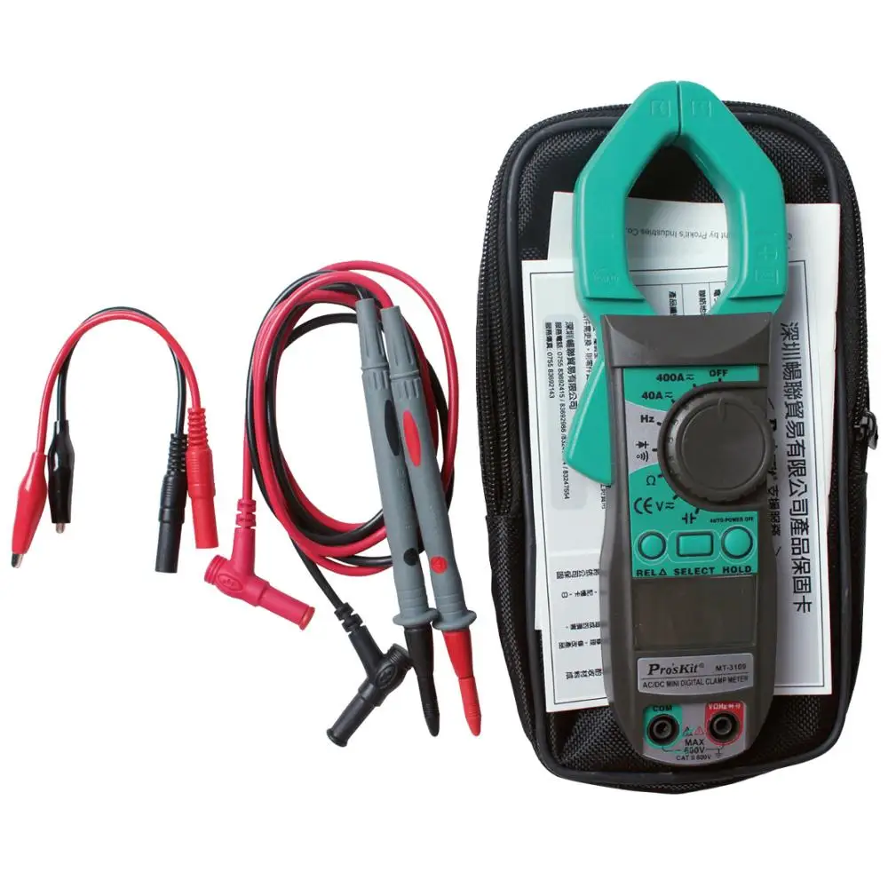 

Clamp Meter ProsKit MT-3109 AC DC Current Digital Multimeter Current Frequency Capacitance Test Meter Electrician Hand Tools
