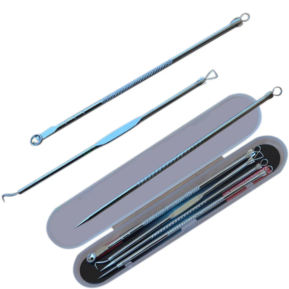 4 шт./компл. игла для удаления прыщей и угрей из нержавеющей стали