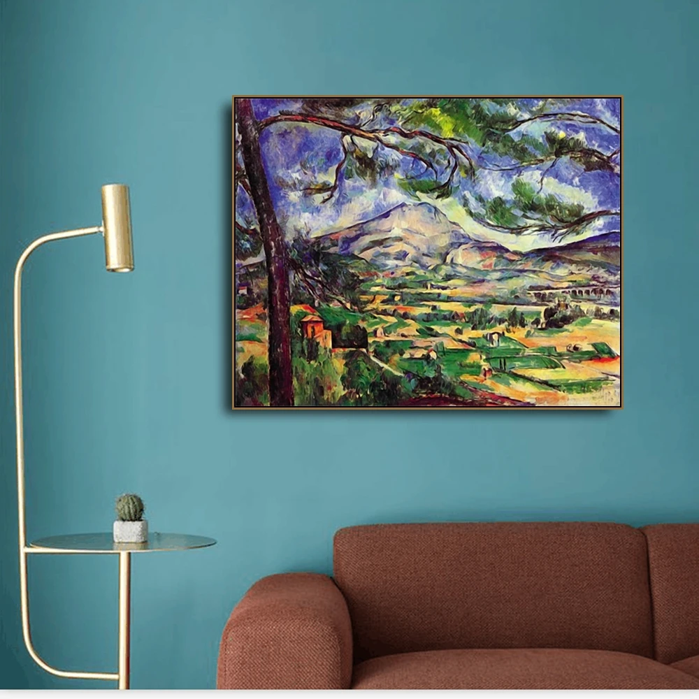 

Sainte-Victoire by Cezanne Canvas Painting Calligraphy Poster Prints Living Room House Wall Art Painting Home Decoration Picture